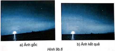  Em hãy sử dụng các công cụ xoay, cắt ảnh của phần mềm chỉnh sửa ảnh để chỉnh sửa ảnh gốc ở Hình 9b.7a sao cho thu được ảnh kết quả ở Hình 9b.7b và lưu tệp với tên Hoanghon.xcf.