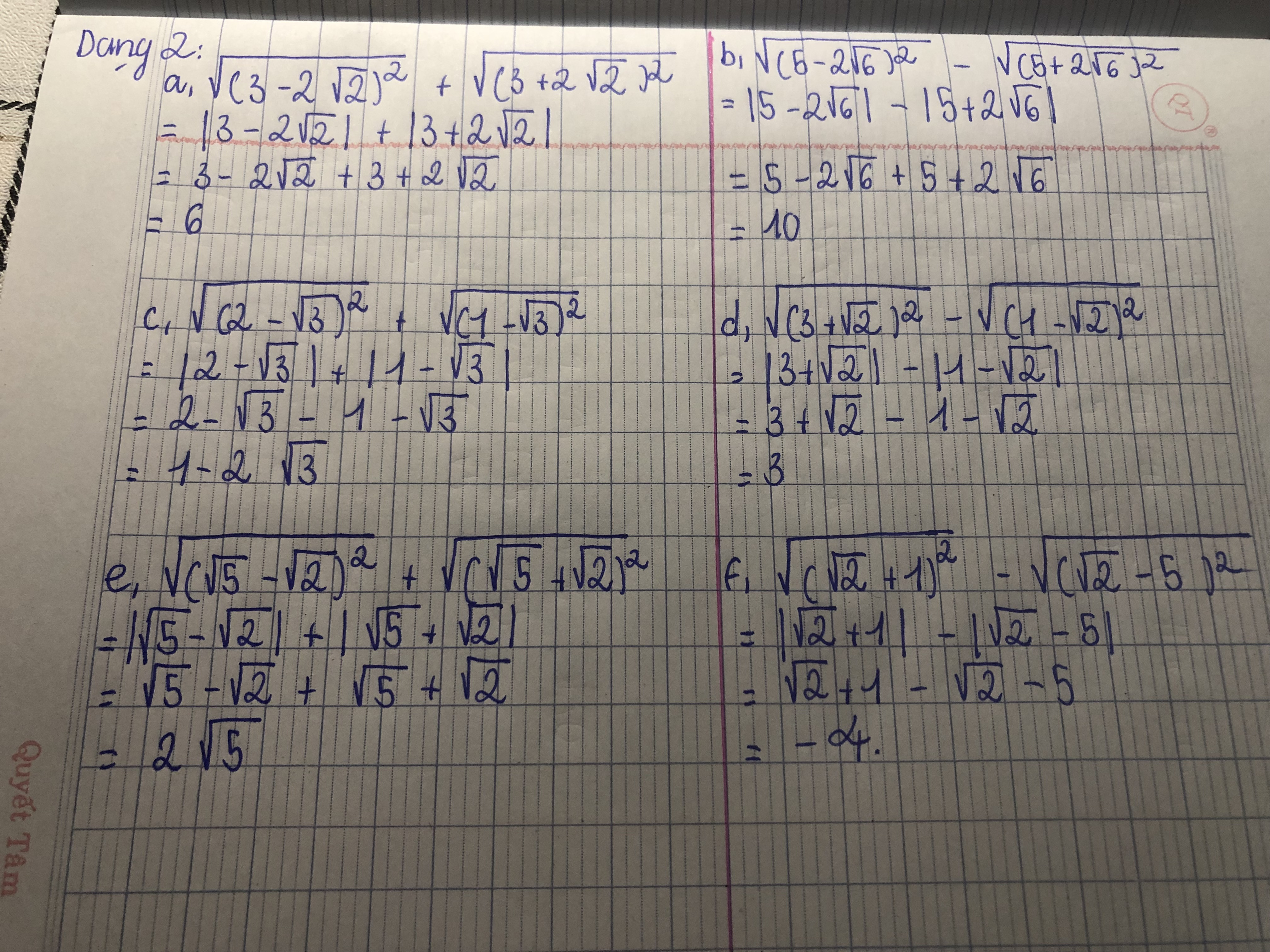 Nhận xét và sửa giúp em với ạ